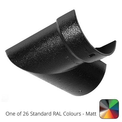 125mm (5") Half Round Cast Aluminium Gutter 90 Internal Angle - One of 26 Standard Matt RAL colours TBC - Trade Warehouse
