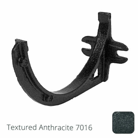 125mm (5") Half Round Cast Aluminium Gutter Fascia Bracket - Textured Anthracite Grey RAL 7016 - Trade Warehouse