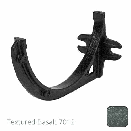125mm (5") Half Round Cast Aluminium Gutter Fascia Bracket - Textured Basalt Grey RAL 7012 - Trade Warehouse