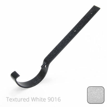 125mm (5") Half Round Cast Aluminium Gutter Top Fix Rafter Bracket - Textured Traffic White RAL 9016 - Trade Warehouse
