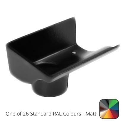125mm (5") Victorian Ogee Cast Aluminium 63mm Left Hand Stop End Outlet - One of 26 Standard Matt RAL colours TBC - Trade Warehouse