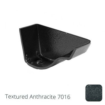 125mm (5") Victorian Ogee Cast Aluminium External Right Hand Stop End - Textured Anthracite Grey RAL 7016 - Trade Warehouse