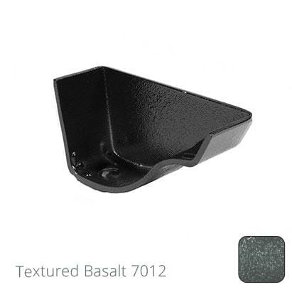125mm (5") Victorian Ogee Cast Aluminium External Right Hand Stop End - Textured Basalt Grey RAL 7012 - Trade Warehouse