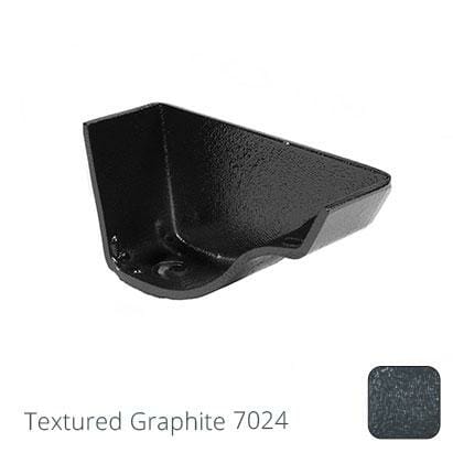 125mm (5") Victorian Ogee Cast Aluminium External Right Hand Stop End - Textured Graphite Grey RAL 7024 - Trade Warehouse
