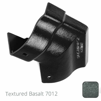 125mm (5") Victorian Ogee Cast Aluminium Gutter 135 External Angle - Textured Basalt Grey RAL 7012 - Trade Warehouse
