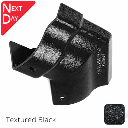 125mm (5") Victorian Ogee Cast Aluminium Gutter 135 External Angle - Textured Black - Trade Warehouse