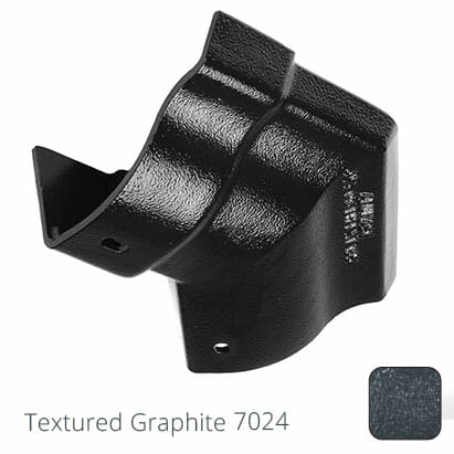 125mm (5") Victorian Ogee Cast Aluminium Gutter 135 External Angle - Textured Graphite Grey RAL 7024 - Trade Warehouse