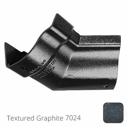 125mm (5") Victorian Ogee Cast Aluminium Gutter 135 Internal Angle - Textured Graphite Grey RAL 7024 - Trade Warehouse
