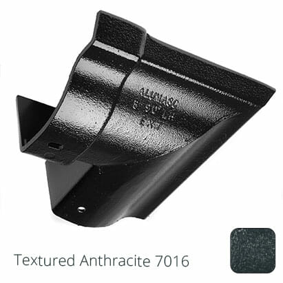 125mm (5") Victorian Ogee Cast Aluminium Gutter 90 External Angle - Textured Anthracite Grey RAL 7016 - Trade Warehouse