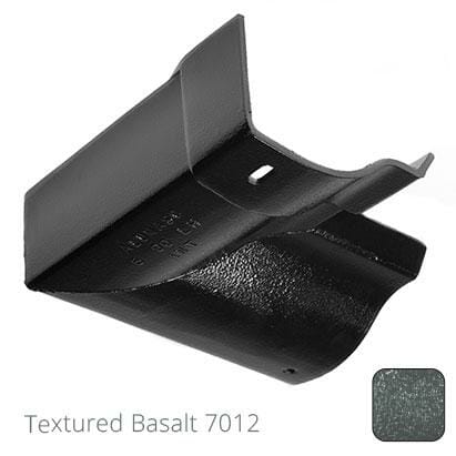 125mm (5") Victorian Ogee Cast Aluminium Gutter 90 Internal Angle - Textured Basalt Grey RAL 7012 - Trade Warehouse