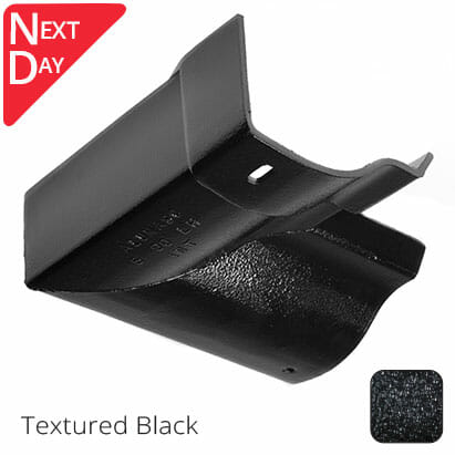 125mm (5") Victorian Ogee Cast Aluminium Gutter 90 Internal Angle - Textured Black - Trade Warehouse