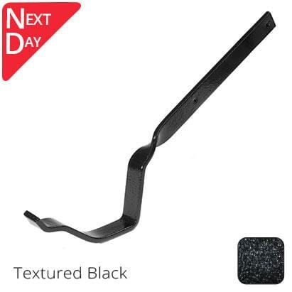 125mm (5") Victorian Ogee Cast Aluminium Gutter Side Fix Rafter Bracket - Textured Black - Trade Warehouse