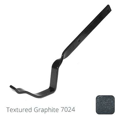 125mm (5") Victorian Ogee Cast Aluminium Gutter Side Fix Rafter Bracket - Textured Graphite Grey RAL 7024 - Trade Warehouse