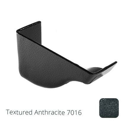 125mm (5") Victorian Ogee Cast Aluminium Internal Left Hand Stop End - Textured Anthracite Grey RAL 7016 - Trade Warehouse