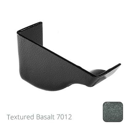 125mm (5") Victorian Ogee Cast Aluminium Internal Left Hand Stop End - Textured Basalt Grey RAL 7012 - Trade Warehouse