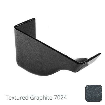 125mm (5") Victorian Ogee Cast Aluminium Internal Left Hand Stop End - Textured Graphite Grey RAL 7024 - Trade Warehouse