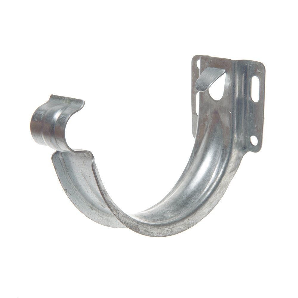 125mm Half Round Galvanised Steel Short-back Fascia Bracket - (there is no Natural Zinc Version) - Trade Warehouse