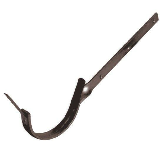 Side Rafter 125mm Half Round Sepia Brown Galvanised Steel Side Fix Rafter Bracket