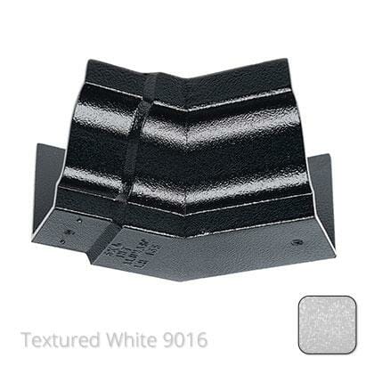 125x100 (5"x 4") Moulded Ogee Cast Aluminium 135 Degree Internal Angle - Textured Traffic White RAL 9016 - Trade Warehouse