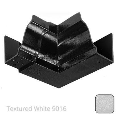 125x100 (5"x 4") Moulded Ogee Cast Aluminium 90 Degree Internal Angle - Textured Traffic White RAL 9016 - Trade Warehouse