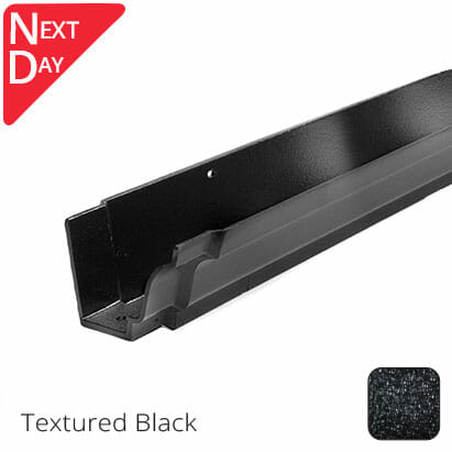 125x100 (5"x 4") Moulded Ogee Cast Aluminium Gutter 1.83m length - Textured Black - Trade Warehouse