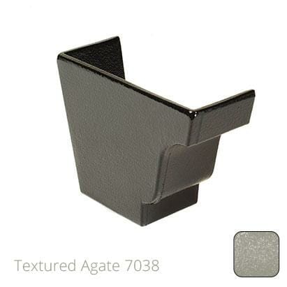 125x100 (5"x 4") Moulded Ogee Cast Aluminium Left Hand External Stop End - Textured Agate Grey RAL 7038 - Trade Warehouse