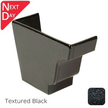 125x100 (5"x 4") Moulded Ogee Cast Aluminium Left Hand External Stop End - Textured Black - Trade Warehouse