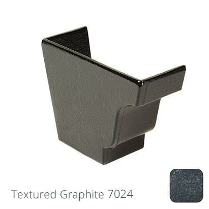125x100 (5"x 4") Moulded Ogee Cast Aluminium Left Hand External Stop End - Textured Graphite Grey RAL 7024 - Trade Warehouse