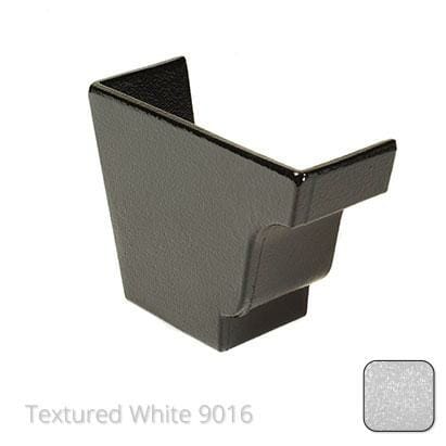 125x100 (5"x 4") Moulded Ogee Cast Aluminium Left Hand External Stop End - Textured Traffic White RAL 9016 - Trade Warehouse