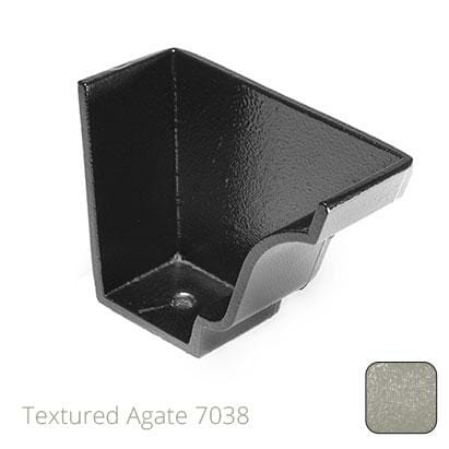 125x100 (5"x 4") Moulded Ogee Cast Aluminium Right Hand Internal Stop End - Textured Agate Grey RAL 7038 - Trade Warehouse