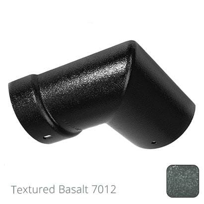150mm (6")Half Round Cast Aluminium Gutter 90 External Angle - Textured Basalt Grey RAL 7012 - Trade Warehouse