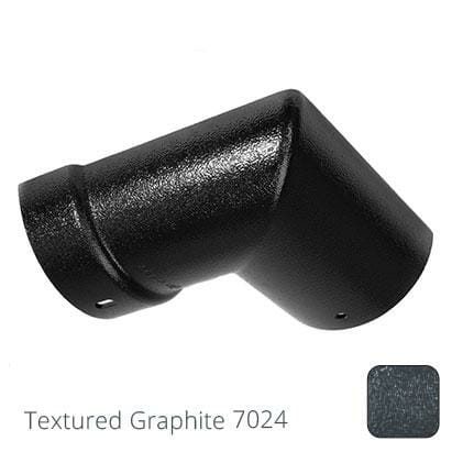 150mm (6")Half Round Cast Aluminium Gutter 90 External Angle - Textured Graphite Grey RAL 7024 - Trade Warehouse