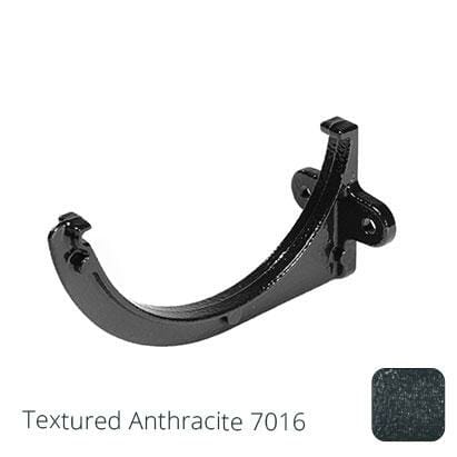 150mm (6")Half Round Cast Aluminium Gutter Fascia Bracket - Textured Anthracite Grey RAL 7016 - Trade Warehouse