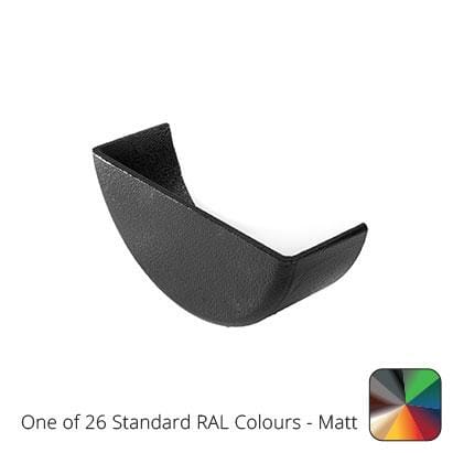 150mm (6")Half Round Cast Aluminium Internal Stop End - One of 26 Standard Matt RAL colours TBC - Trade Warehouse