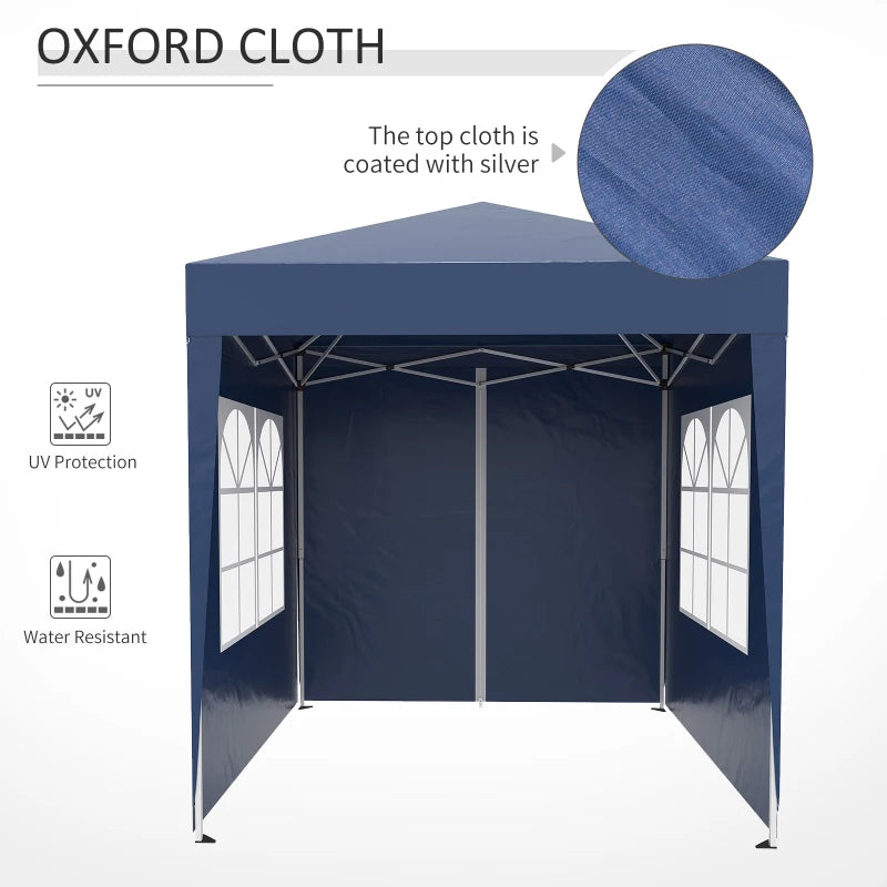 2m x 2m Blue Pop Up Gazbeo