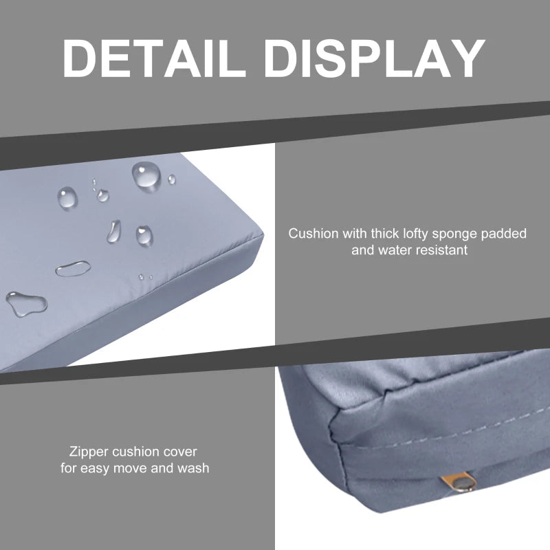 Grey 3-Seater Weather Resistant Rattan Sofa