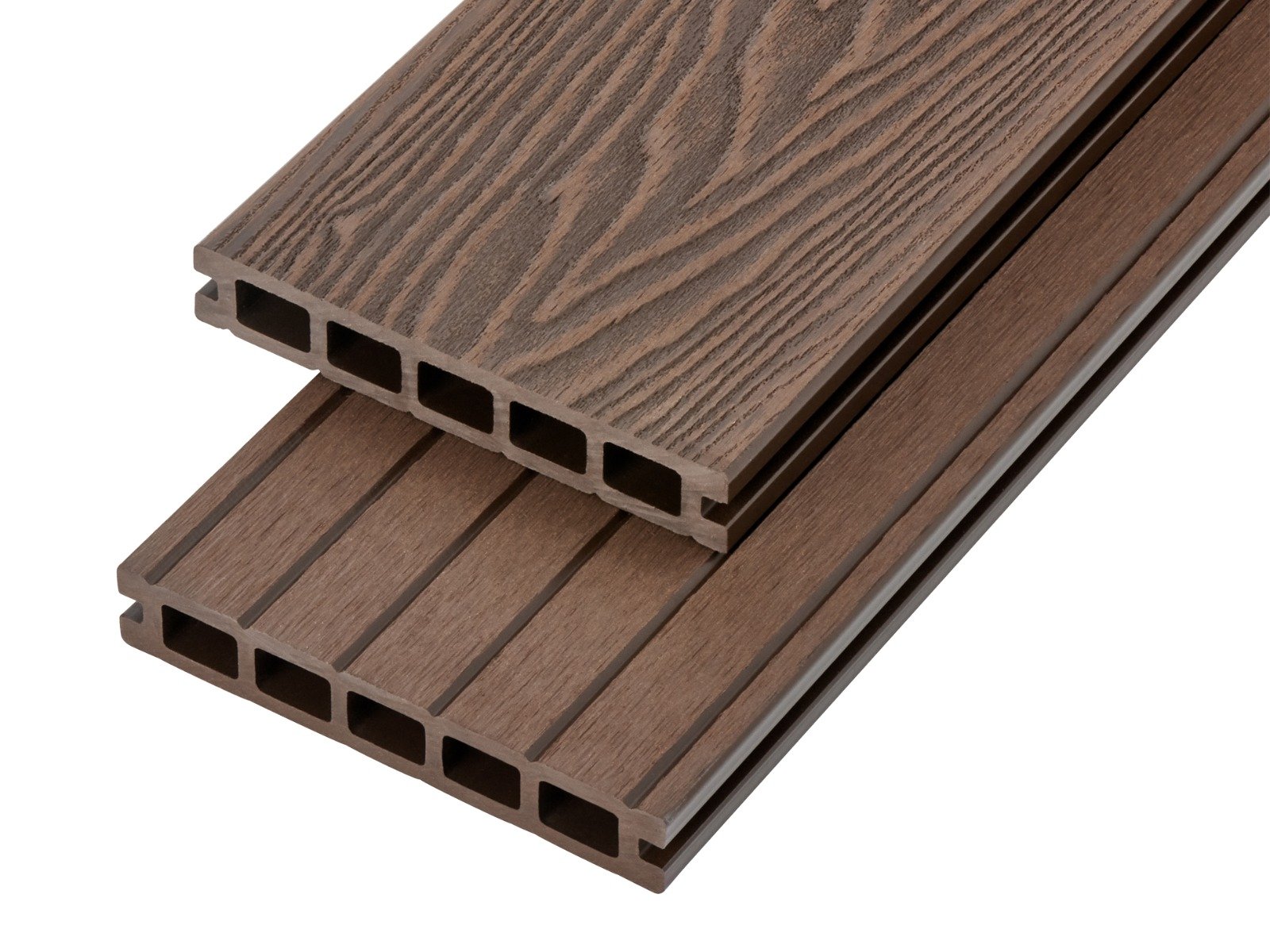 2.4m Woodgrain Effect Hollow Domestic Grade Composite Decking Board - Trade Warehouse