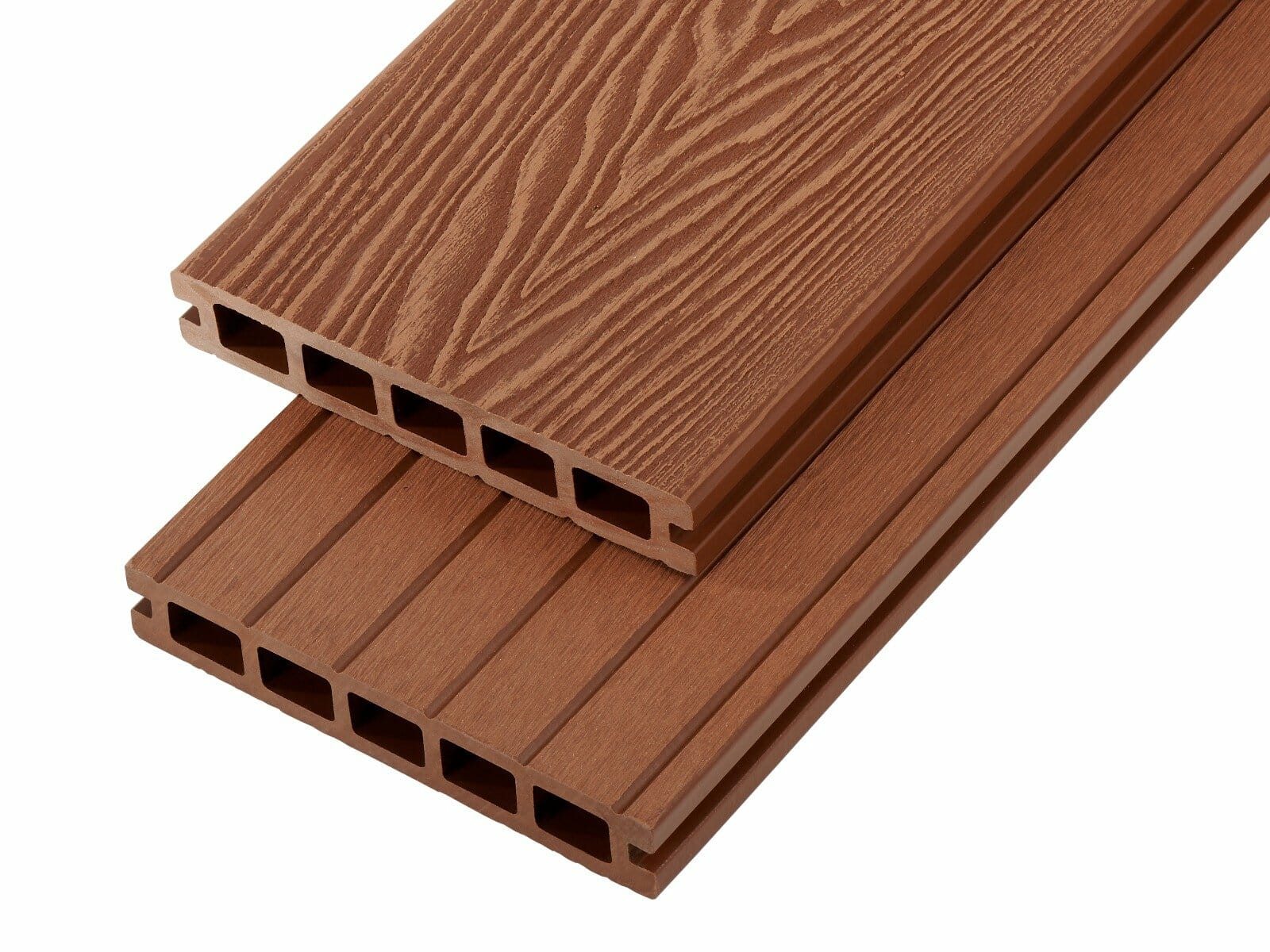 2.4m Woodgrain Effect Hollow Domestic Grade Composite Decking Board - Trade Warehouse