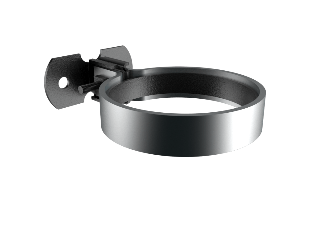 2.5" Round Pipe Bracket With Gasket Painted - Trade Warehouse