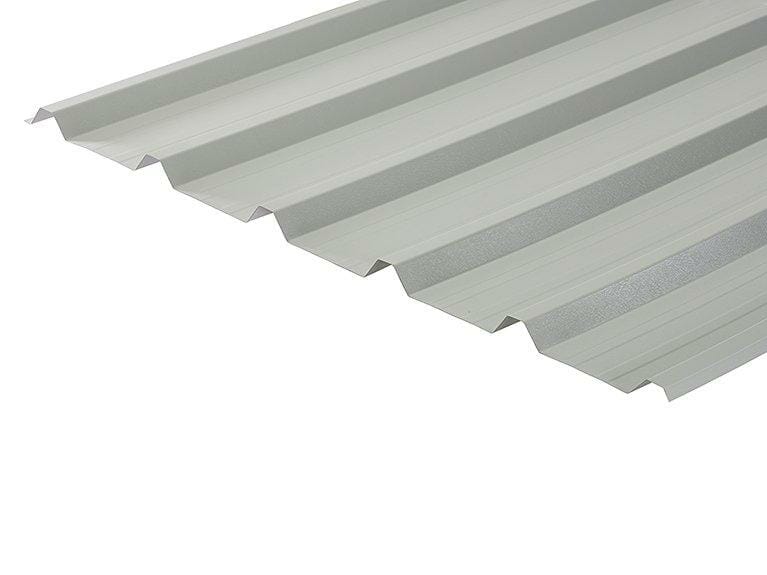 32/1000 Box Profile PVC Plastisol Coated 0.5mm Metal Roof Sheet Goosewing Grey - Trade Warehouse