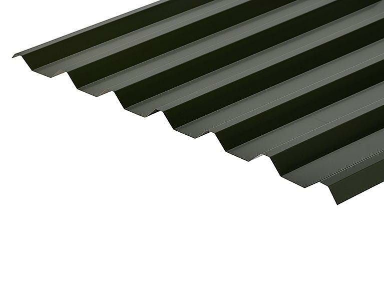 34/1000 Box Profile Polyester Paint Coated 0.5mm Metal Roof Sheet Juniper Green - Trade Warehouse