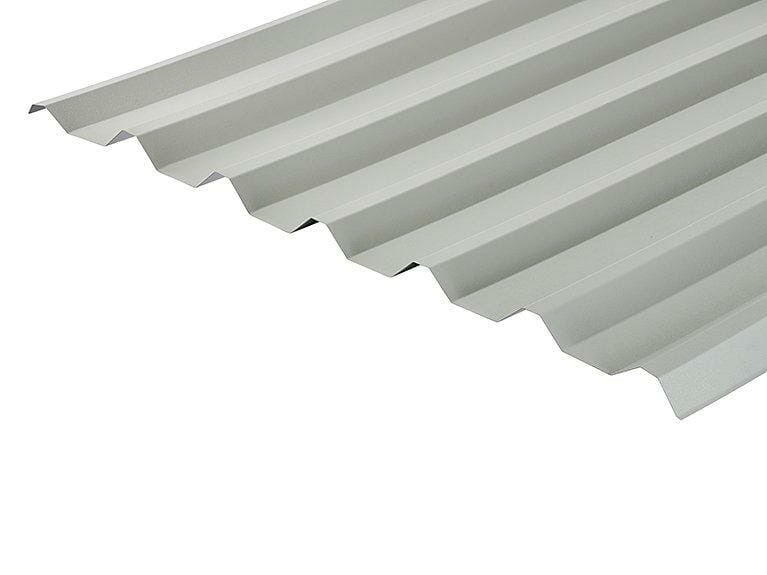 34/1000 Box Profile PVC Plastisol Coated 0.5mm Metal Roof Sheet Goosewing Grey - Trade Warehouse