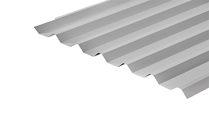 34/1000 Box Profile PVC Plastisol Coated 0.7mm Metal Roof Sheet White - Trade Warehouse