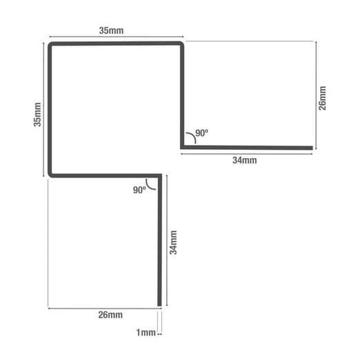 3m Fibre Cement Wall Cladding Symmetric External Corner Trim