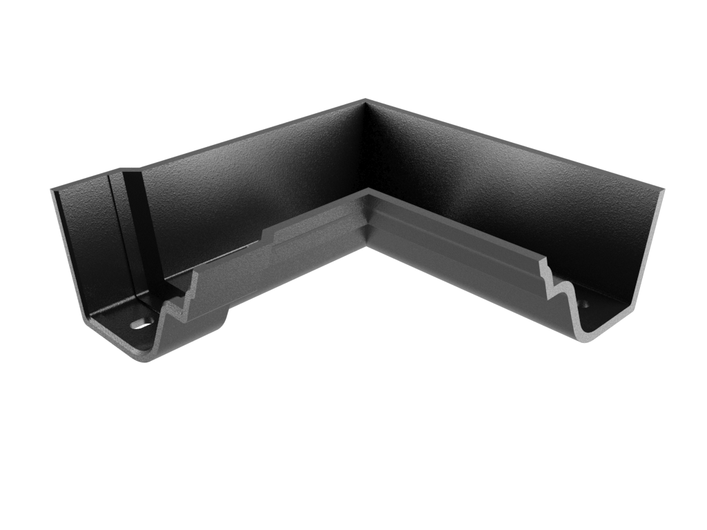 4.5" Notts Pattern Ogee Gutter 90 Degree Internal Angle Painted - Trade Warehouse