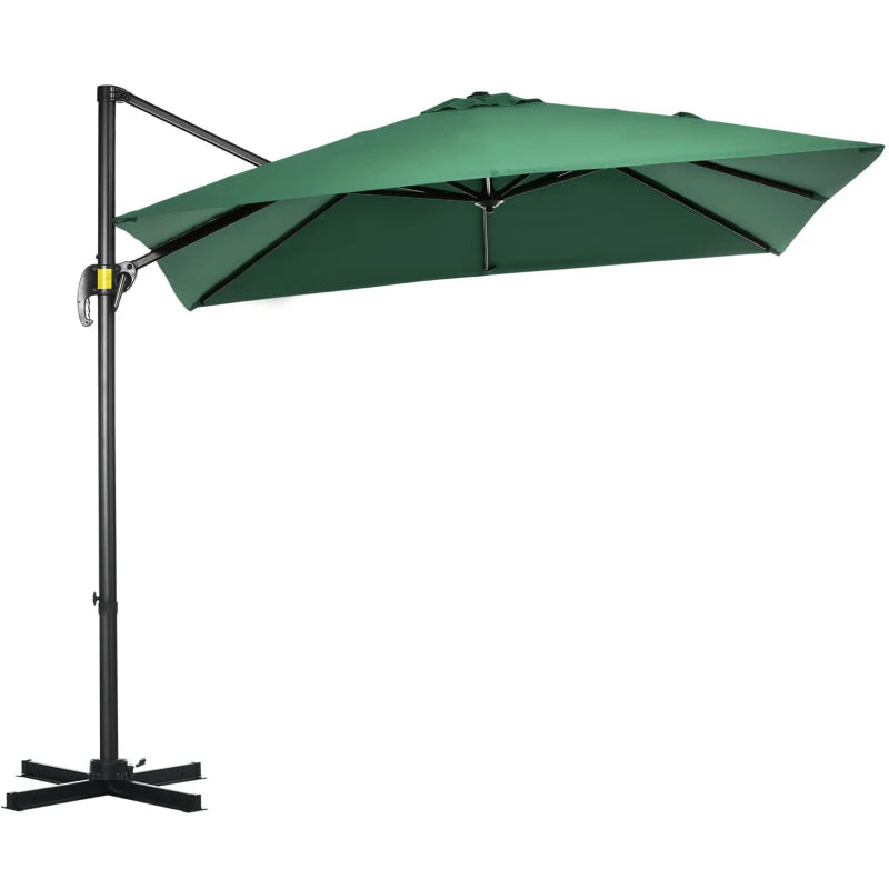 Green Square Parasol With 360° Rotation