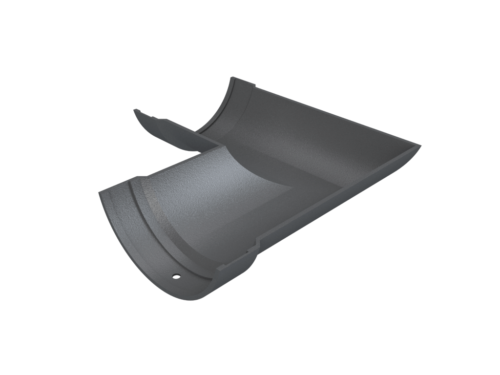 5" Plain Half Round Gutter 90 Degree Angle Primed - Trade Warehouse