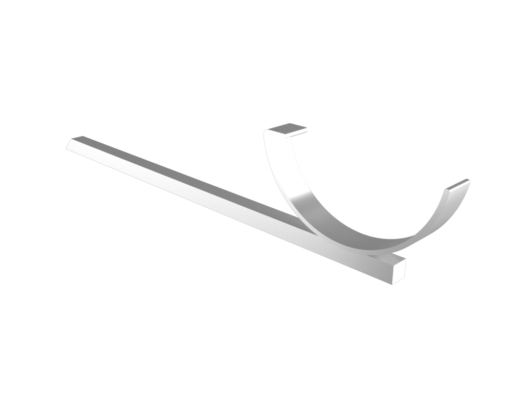 6" Plain Half Round Gutter Drive In Bracket Primed - Trade Warehouse