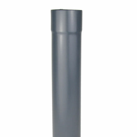 60mm Anthracite Grey Galvanised Steel Downpipe 2m Length - Trade Warehouse