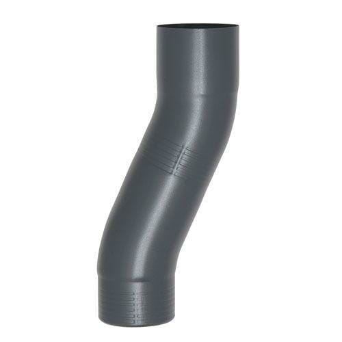 60mm Anthracite Grey Galvanised Steel Downpipe 60mm Projection Fixed Offset - Trade Warehouse
